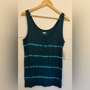 Old Navy Teal Tie-Dye Women's Tank Top